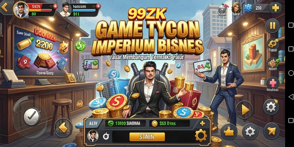 Screenshot menunjukkan gameplay Tycoon yang seru dan menantang.