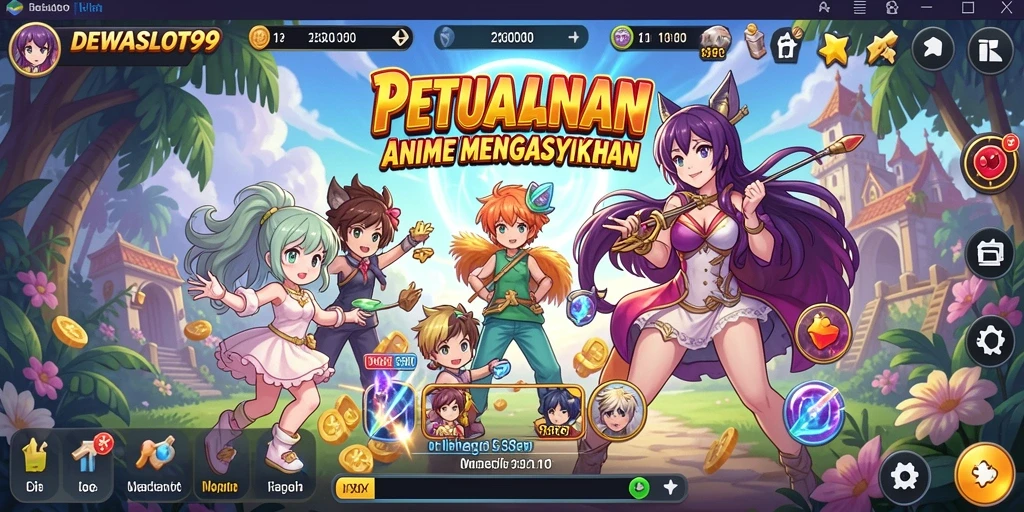 Gameplay seru DEWASLOT99 dengan karakter anime menarik.
