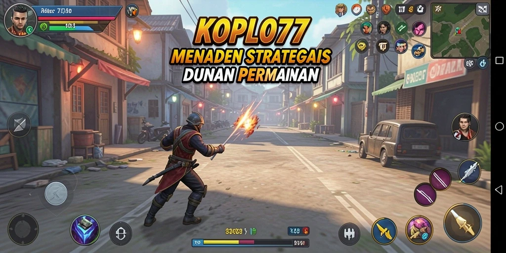 Screenshot dari gameplay KOPLO77 menampilkan strategi pertempuran yang intens.