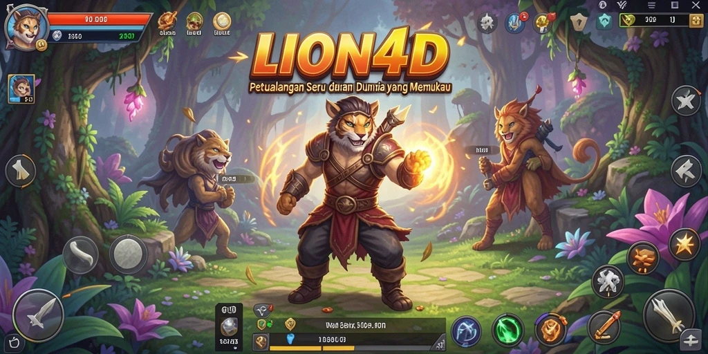 Screenshot gameplay LION4D menampilkan petualangan seru dalam dunia yang indah.
