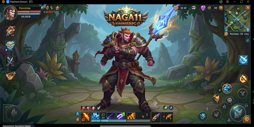 Tangkapan layar gameplay NAGA11 menampilkan dunia yang penuh petualangan dan interaksi sosial.