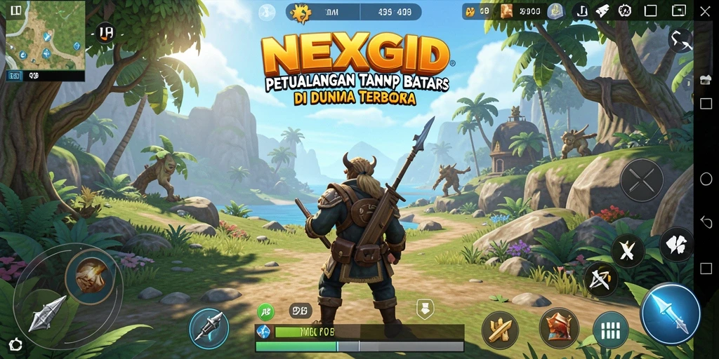Tampilan gameplay NEXGID yang menarik di dunia terbuka.