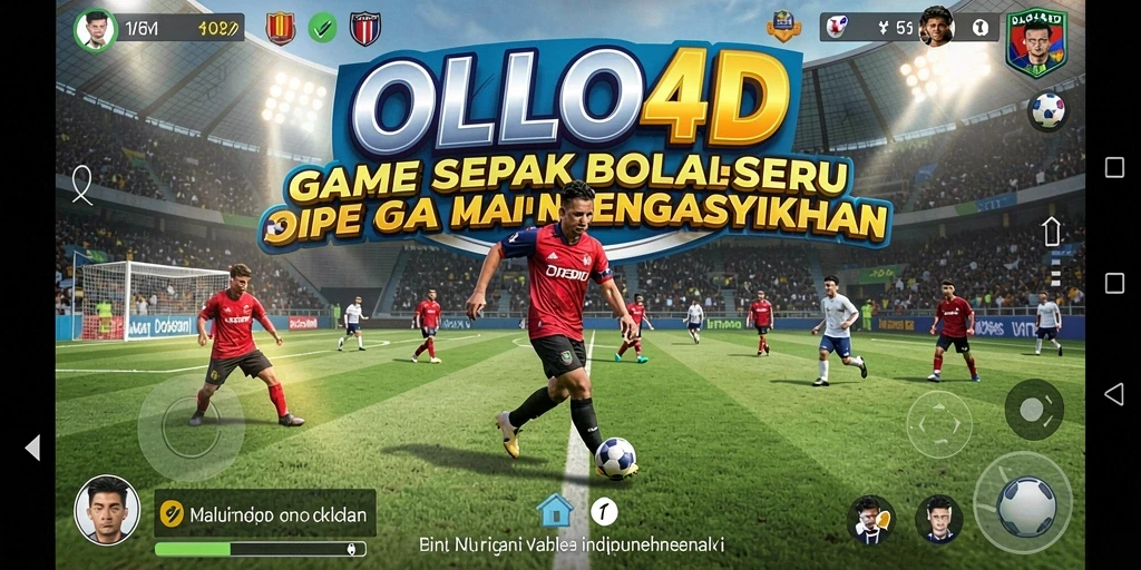 Screenshot OLLO4D yang menunjukkan aksi permainan sepak bola yang seru.