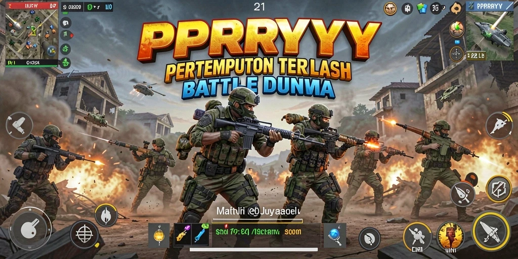 Screenshot game PPRRYY yang menampilkan aksi pertempuran seru.