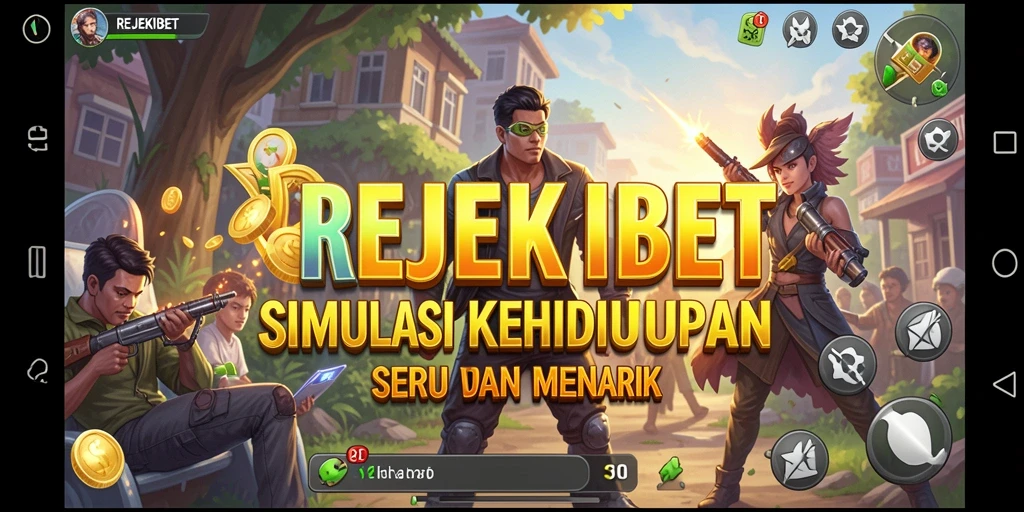 Tangkapan layar menunjukkan karakter dalam momen interaksi simulasi.