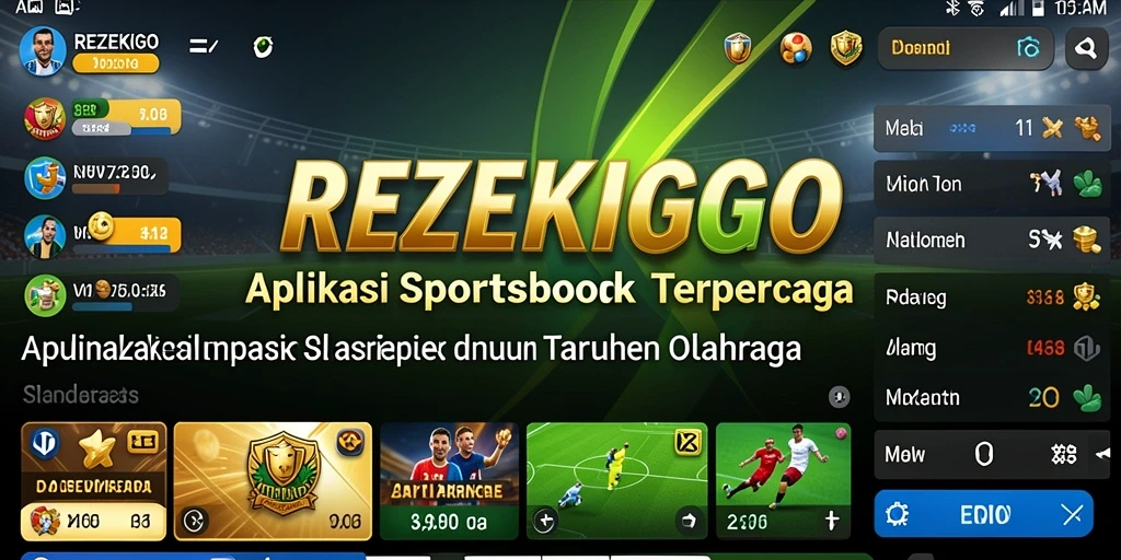 Screenshot gameplay <strong>REZEKIGO</strong> yang menunjukkan taruhan olahraga secara langsung.