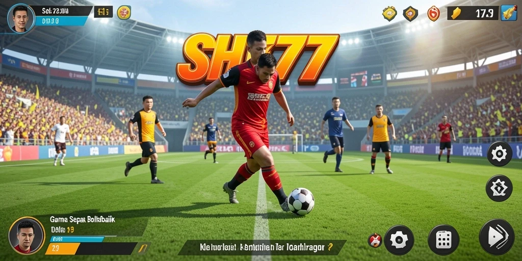 Gameplay SHE777 yang menegangkan dalam aksi sepak bola.
