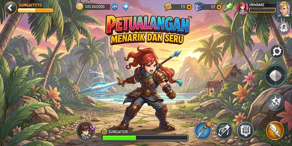 Tampilan gameplay SUNGAITOTO yang seru dan penuh warna.