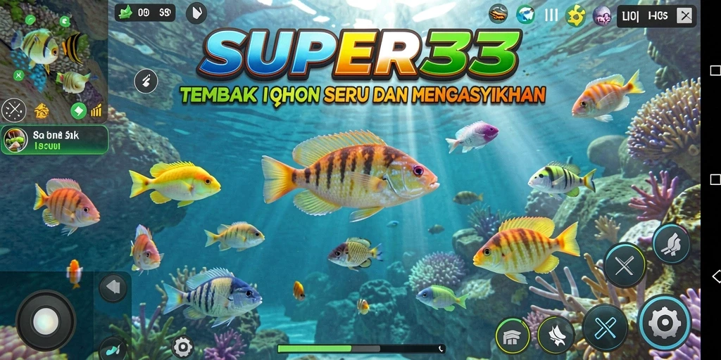 Gameplay seru menembak ikan di dalam laut.