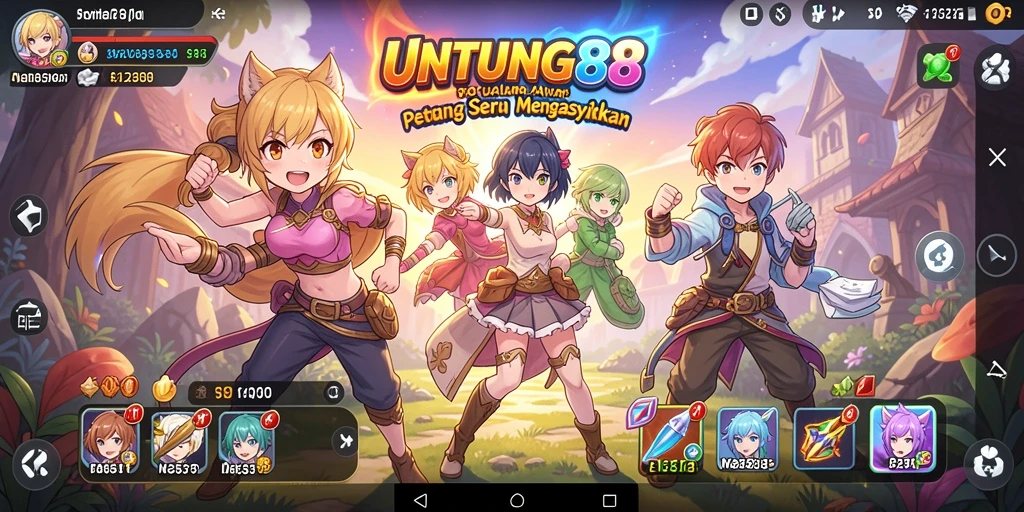 Tampilan menakjubkan dari gameplay Anime UNTUNG88 dengan karakter yang menarik.