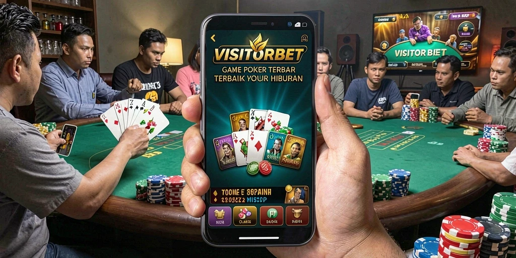 Tampilan mendebarkan dari gameplay <strong>VISITORBET</strong> poker di layar Anda.