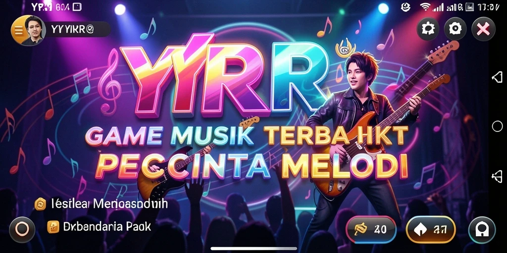 Gameplay <strong>YYRR</strong> yang seru dengan berbagai lagu.
