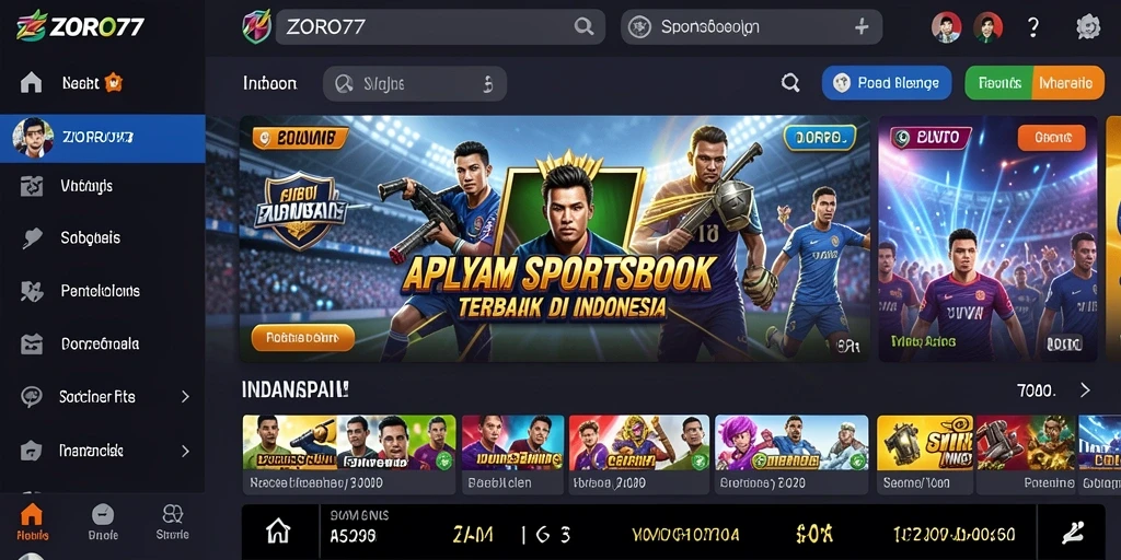 Tampilan menarik dari gameplay ZORO77 saat bertaruh pada olahraga.